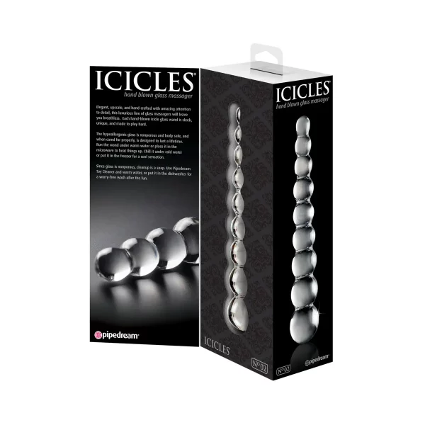 Dildo di vetro Icicles No. 2
