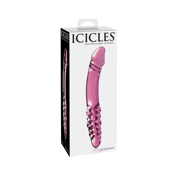 Dildo di vetro Icicles No. 57 Rosa