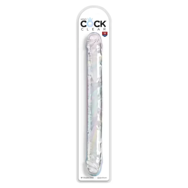 King Cock Clear - Dildo doppio trasparente da 18 pollici